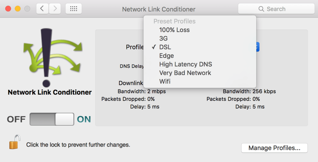 Network Link Conditioner