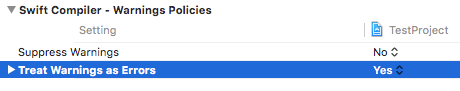 swift compiler warning policies